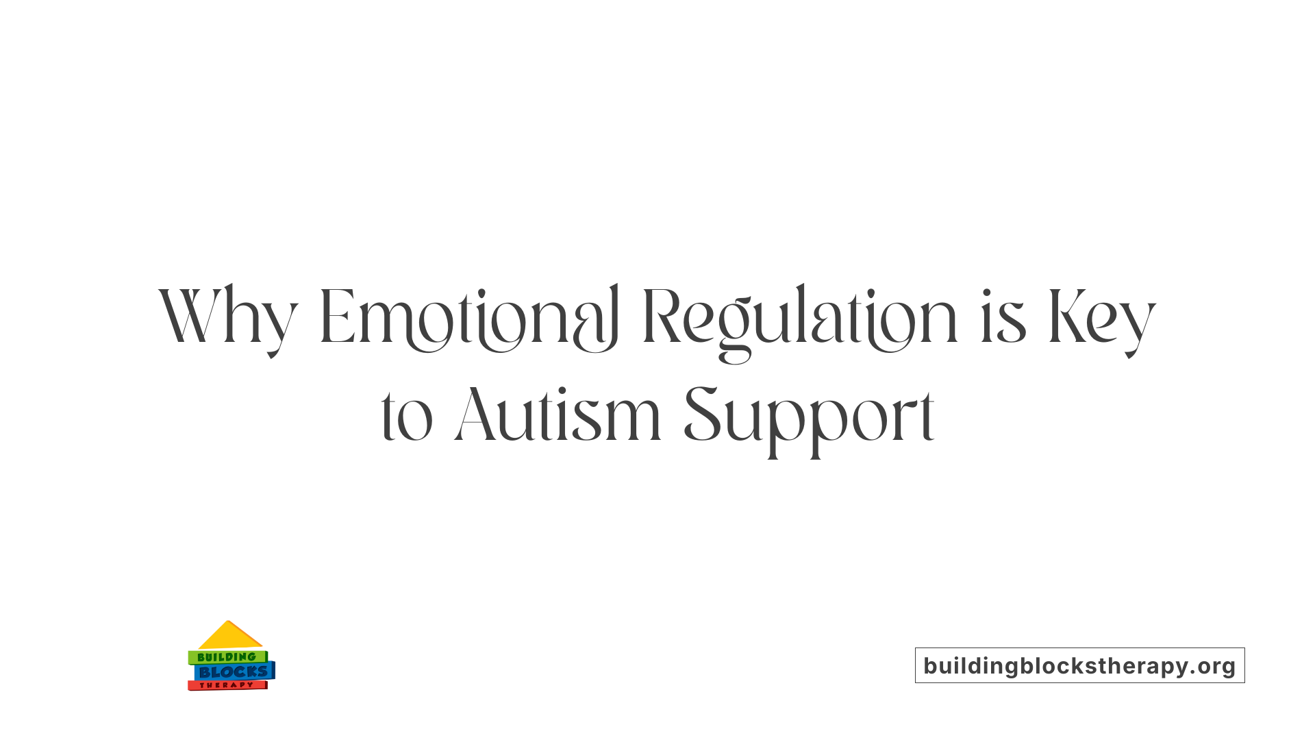 Why Emotional Regulation is Key to Autism Support