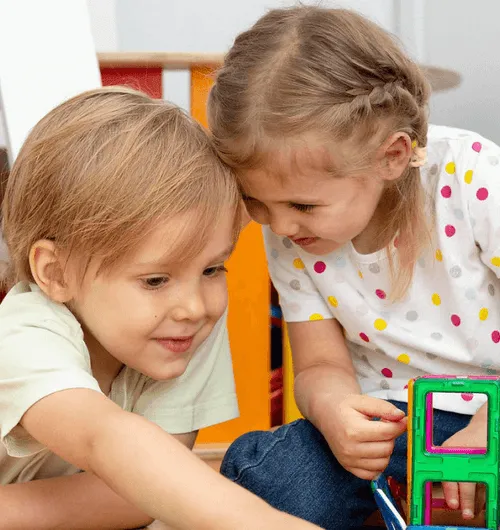Little girls playing
