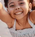 Little girl grinning
