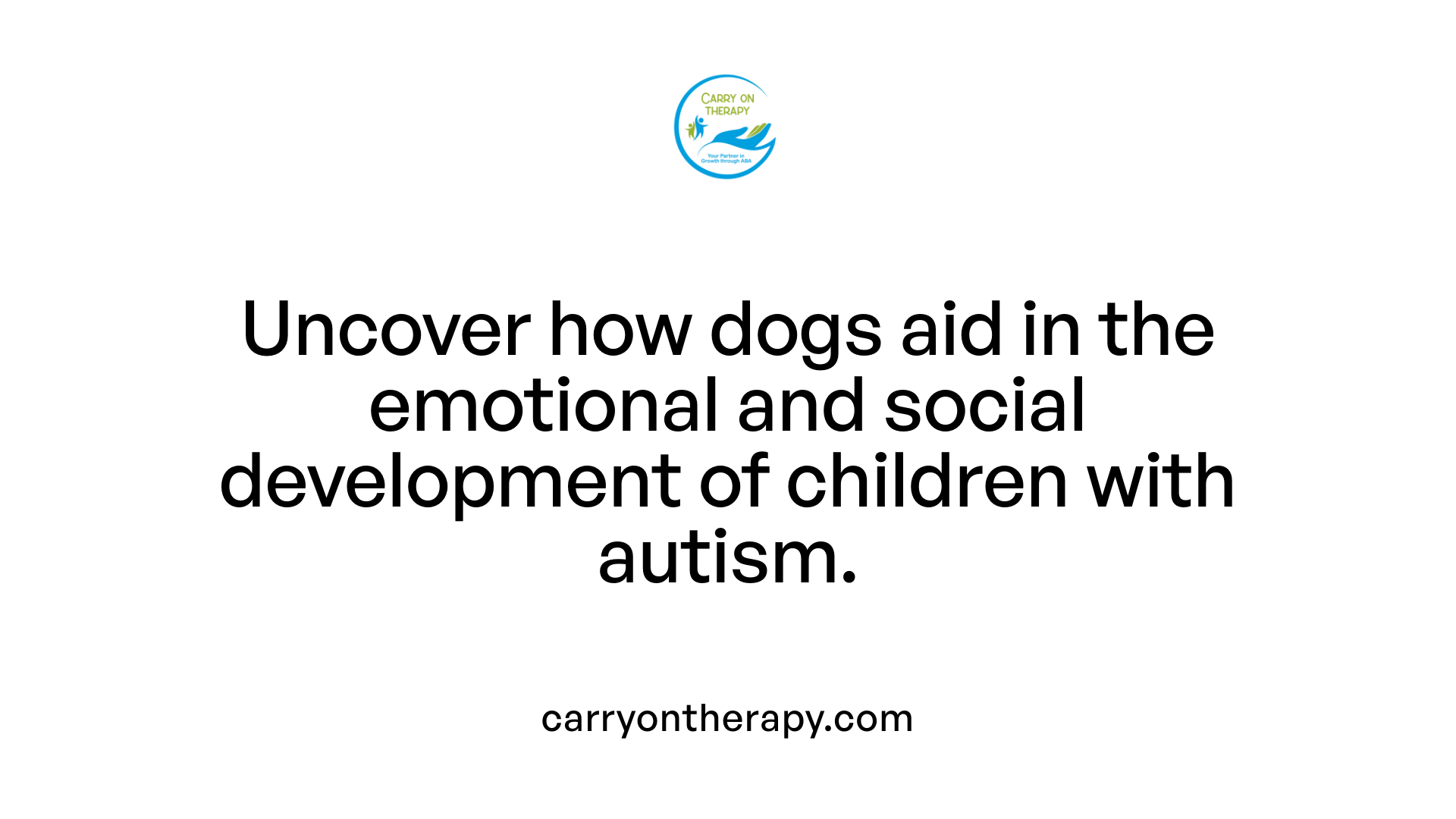 Uncover how dogs aid in the emotional and social development of children with autism.
