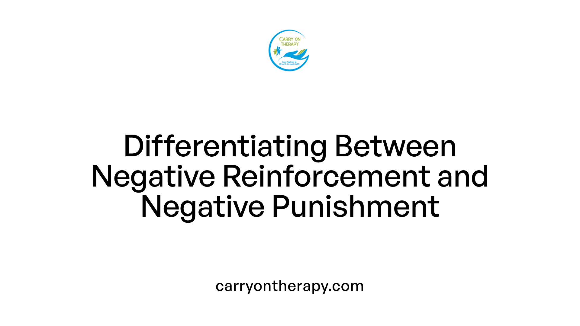 Differentiating Between Negative Reinforcement and Negative Punishment