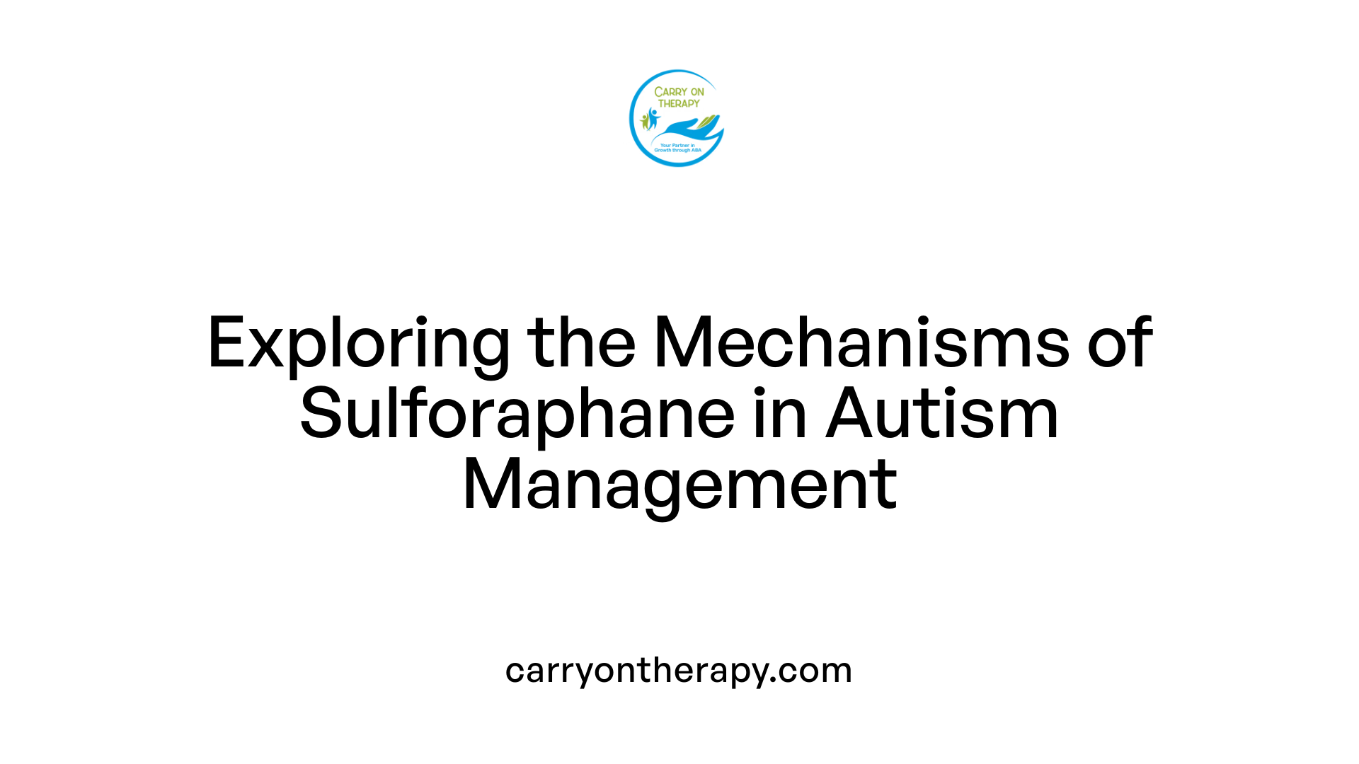 Exploring the Mechanisms of Sulforaphane in Autism Management