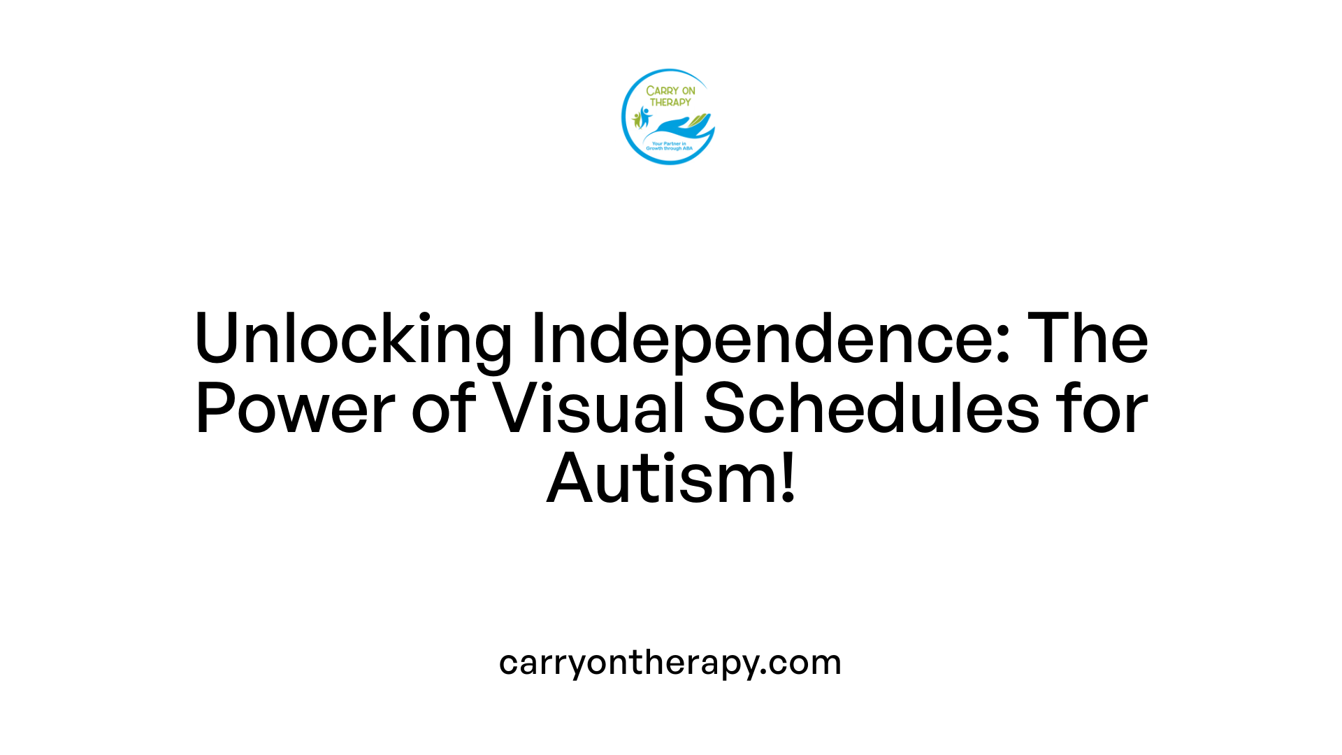 Unlocking Independence: The Power of Visual Schedules for Autism!