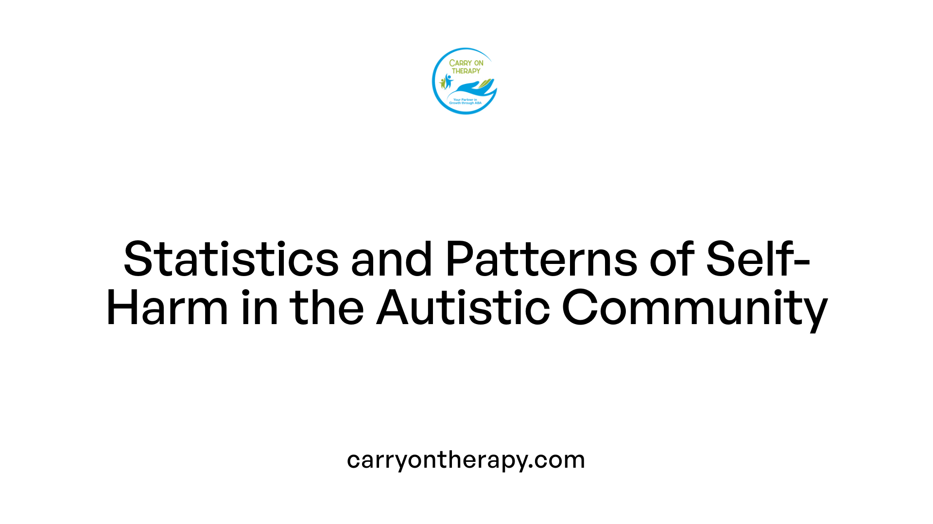 Statistics and Patterns of Self-Harm in the Autistic Community