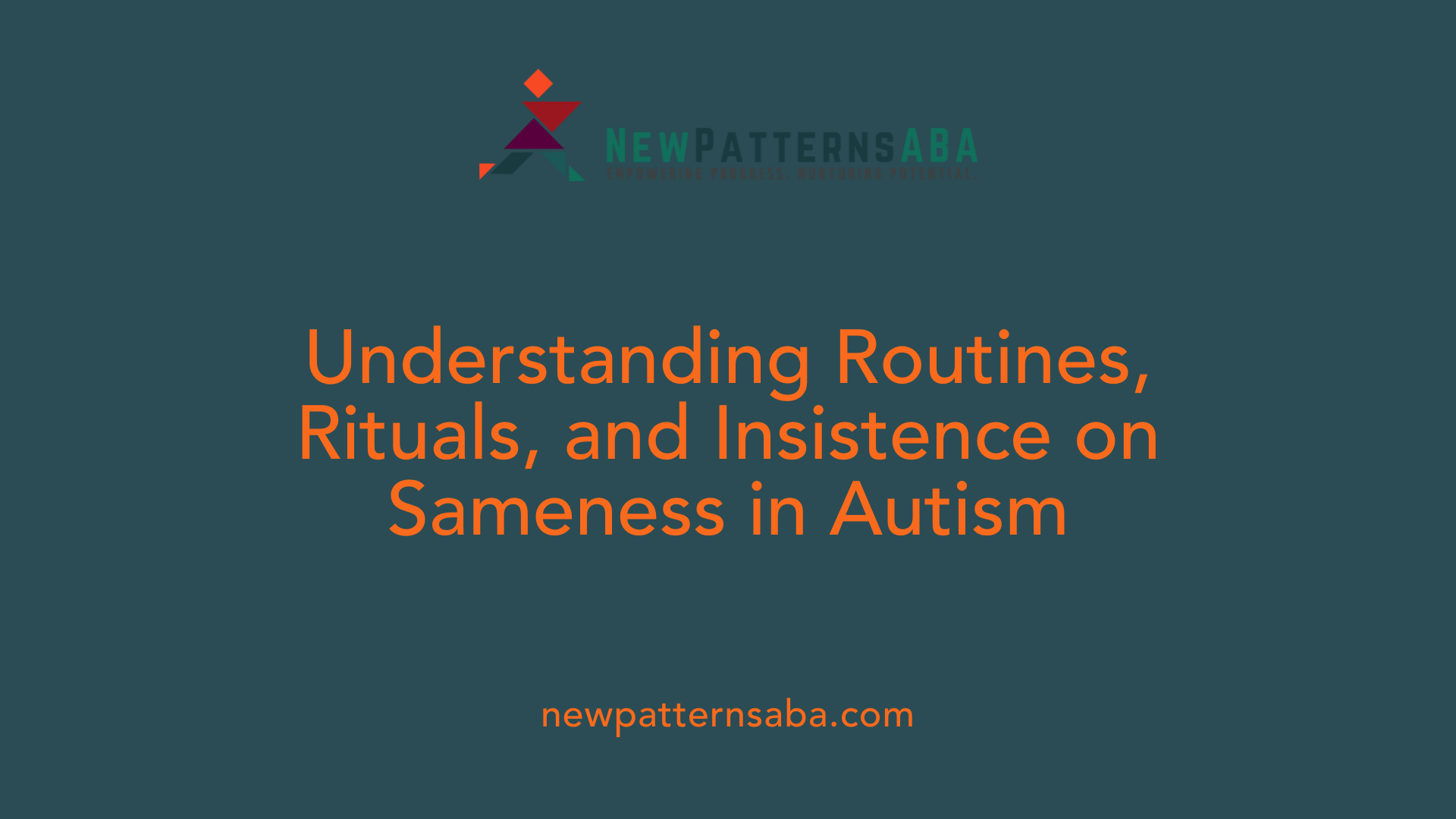 Understanding Routines, Rituals, and Insistence on Sameness in Autism