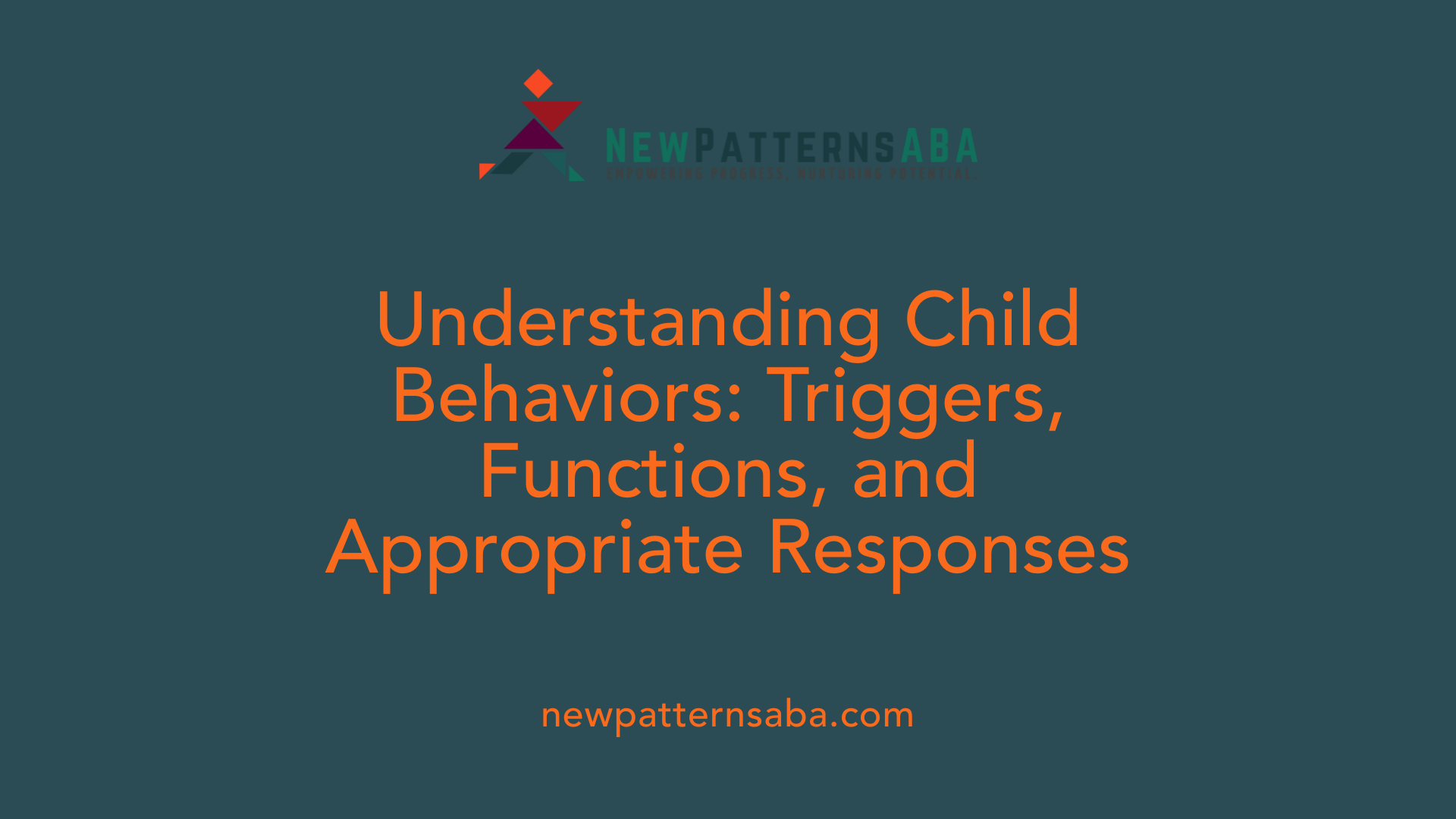 Understanding Child Behaviors: Triggers, Functions, and Appropriate Responses