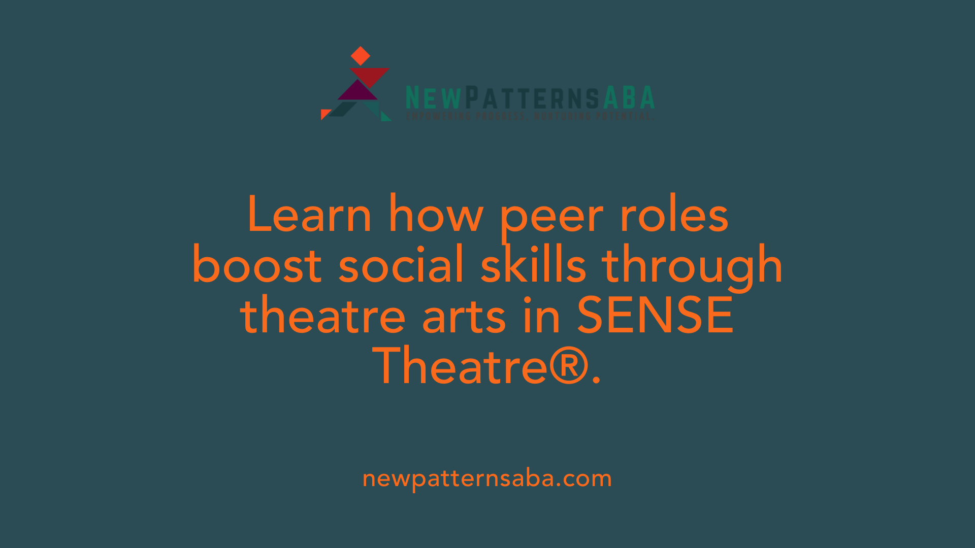 Learn how peer roles boost social skills through theatre arts in SENSE Theatre®.