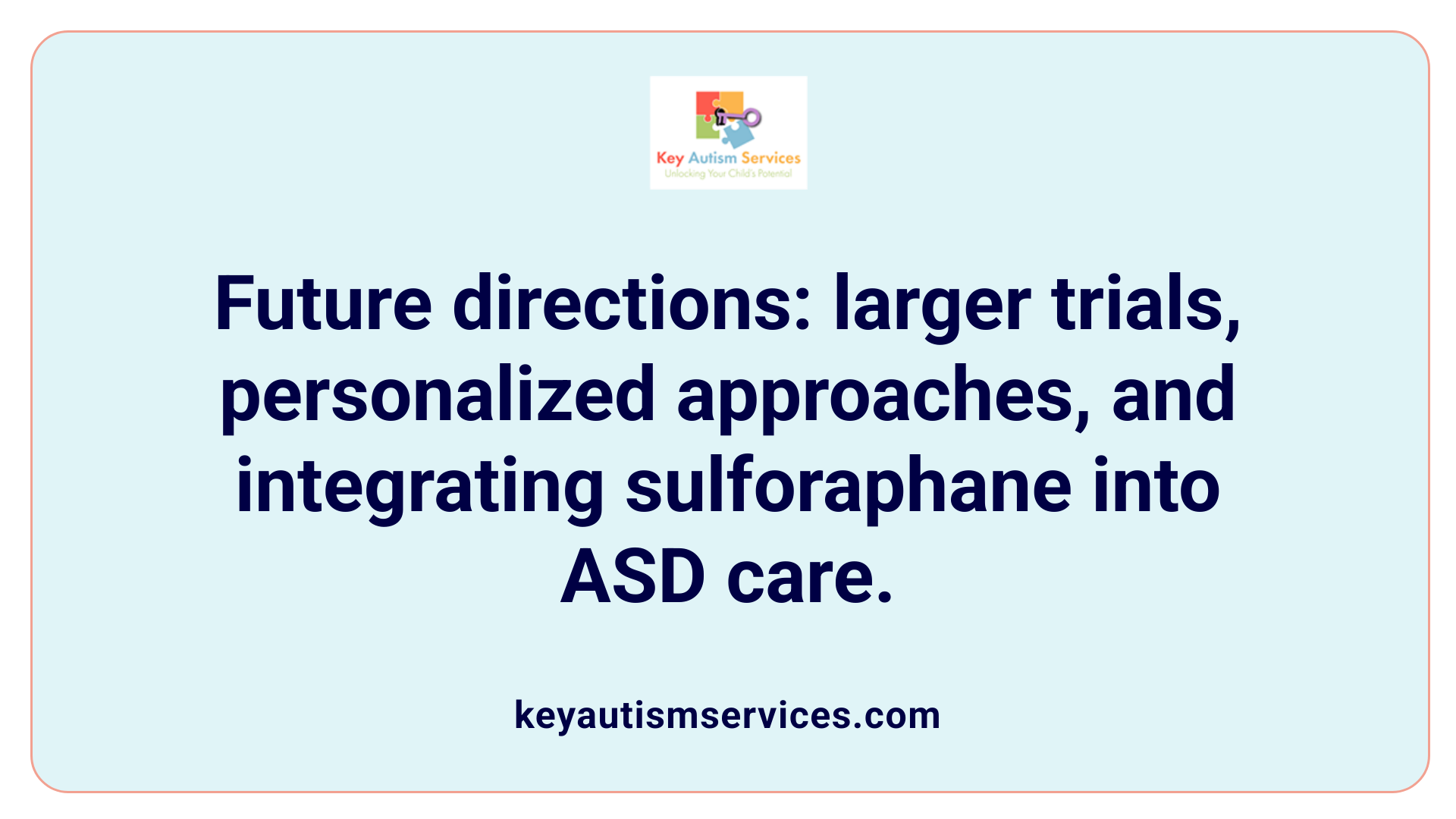 Future directions: larger trials, personalized approaches, and integrating sulforaphane into ASD care.