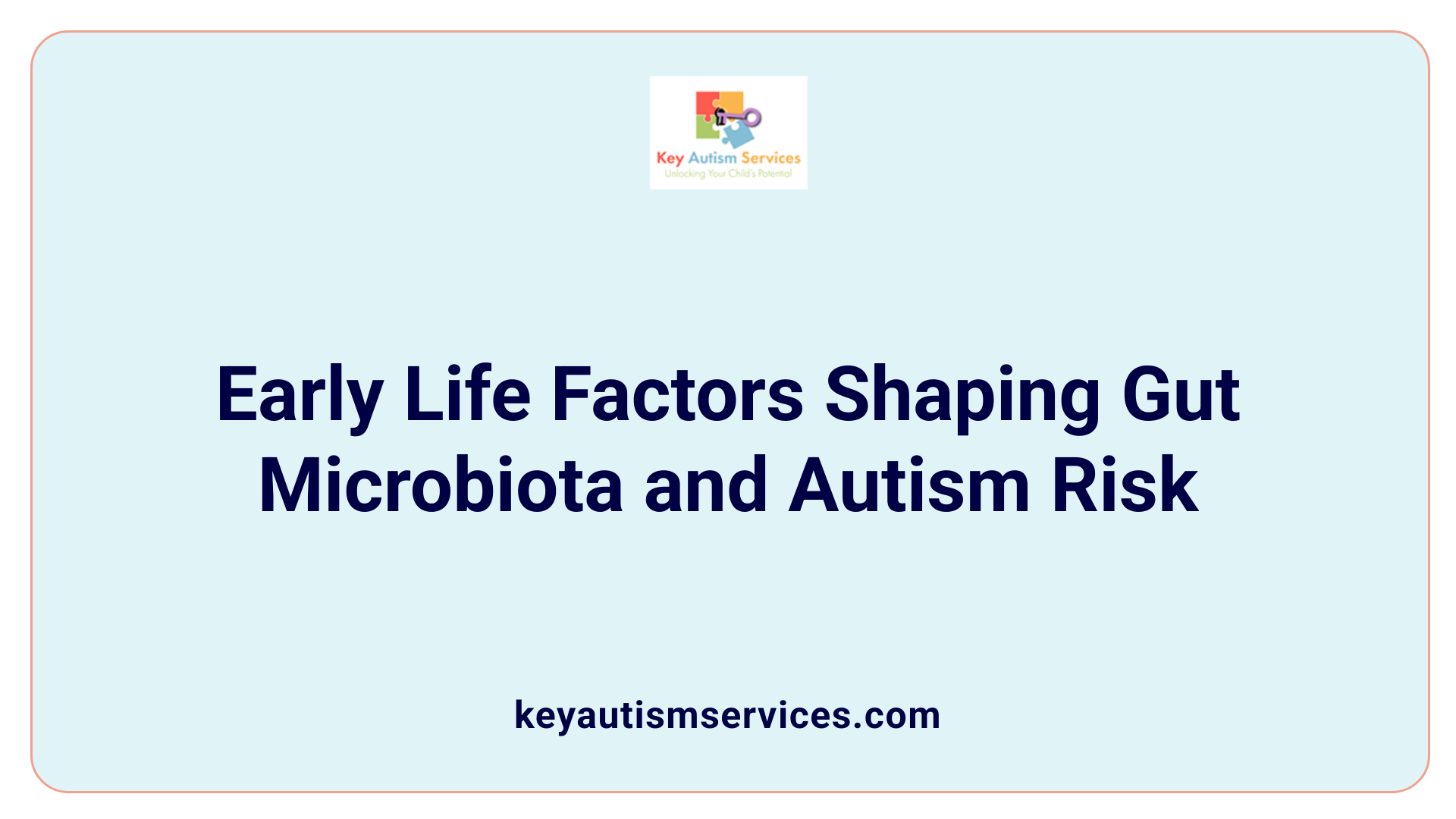 Early Life Factors Shaping Gut Microbiota and Autism Risk