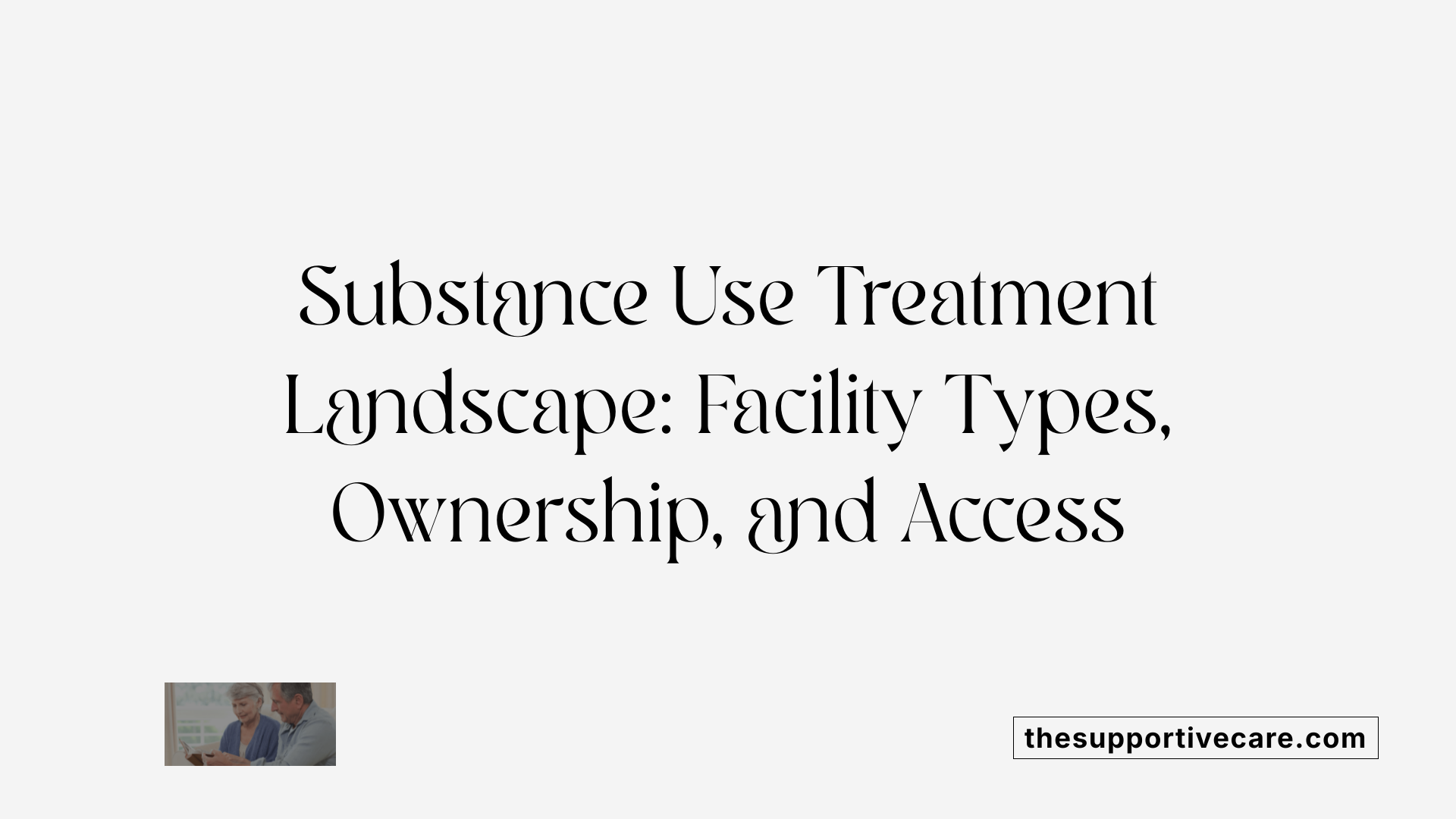 Substance Use Treatment Landscape: Facility Types, Ownership, and Access