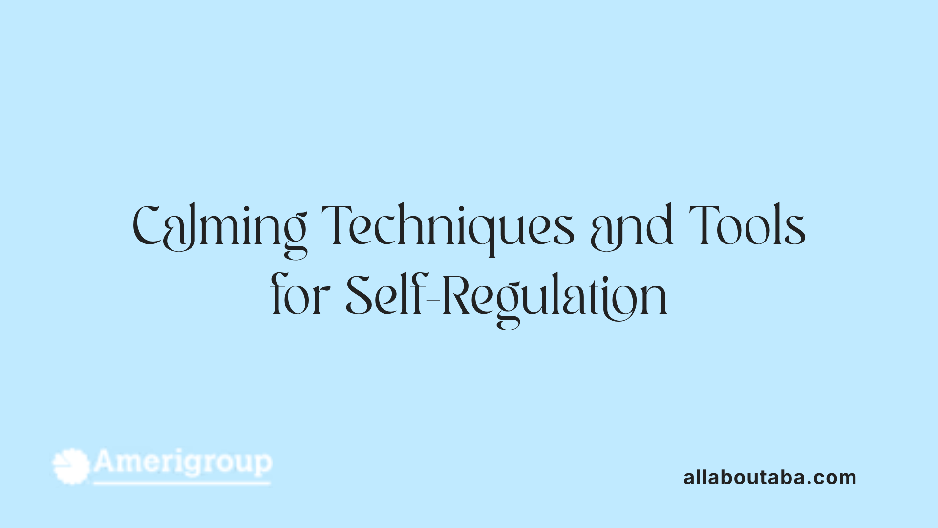 Calming Techniques and Tools for Self-Regulation