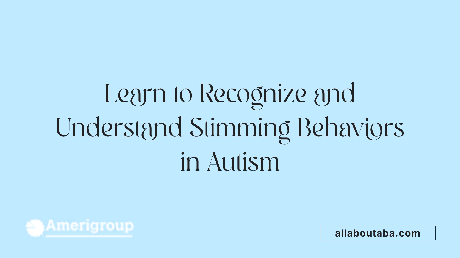 Learn to Recognize and Understand Stimming Behaviors in Autism