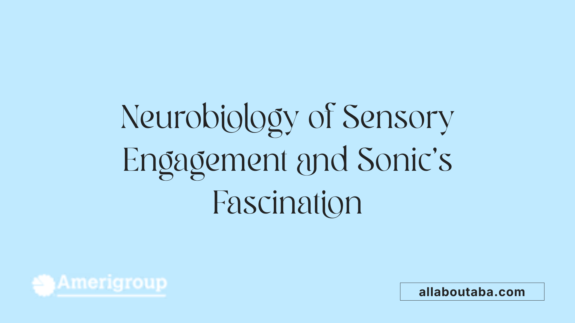Neurobiology of Sensory Engagement and Sonic’s Fascination