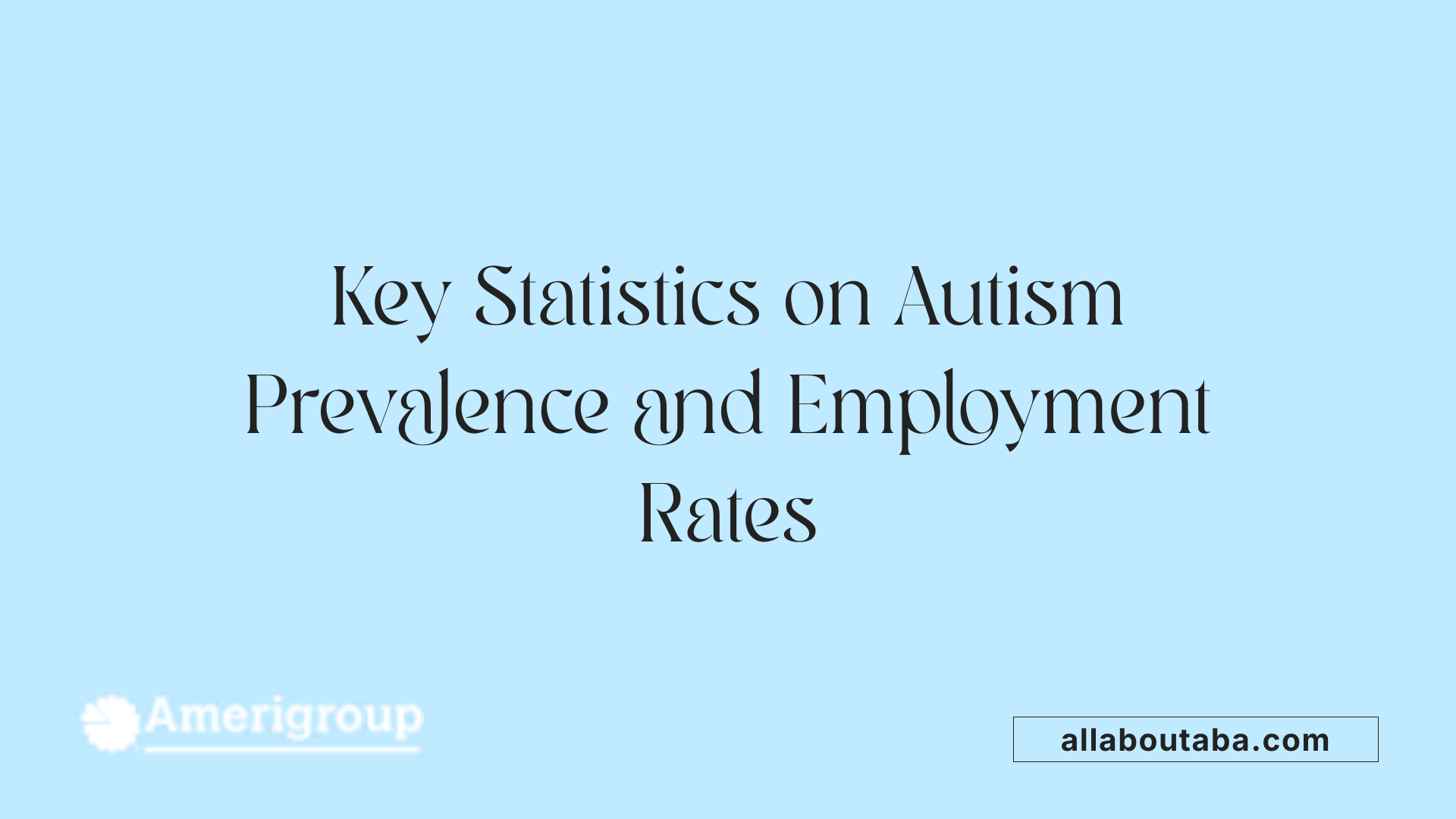 Key Statistics on Autism Prevalence and Employment Rates
