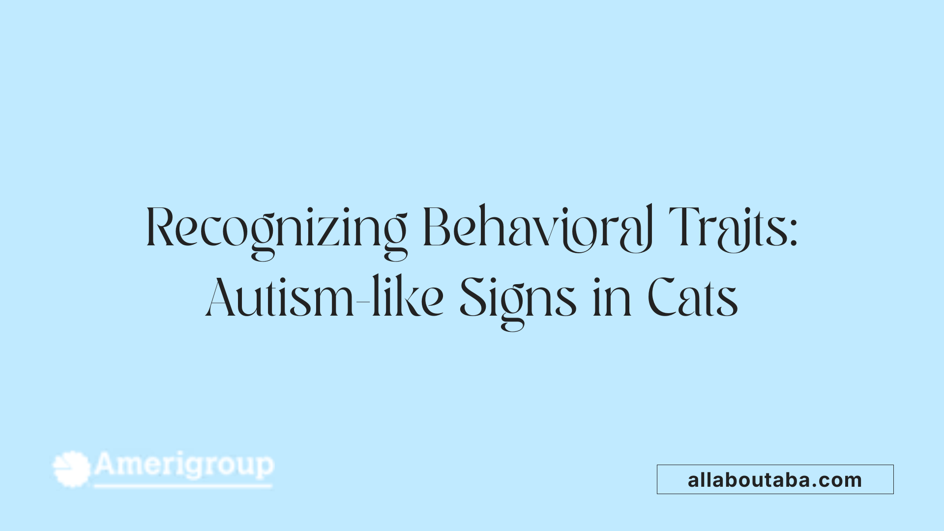 Recognizing Behavioral Traits: Autism-like Signs in Cats