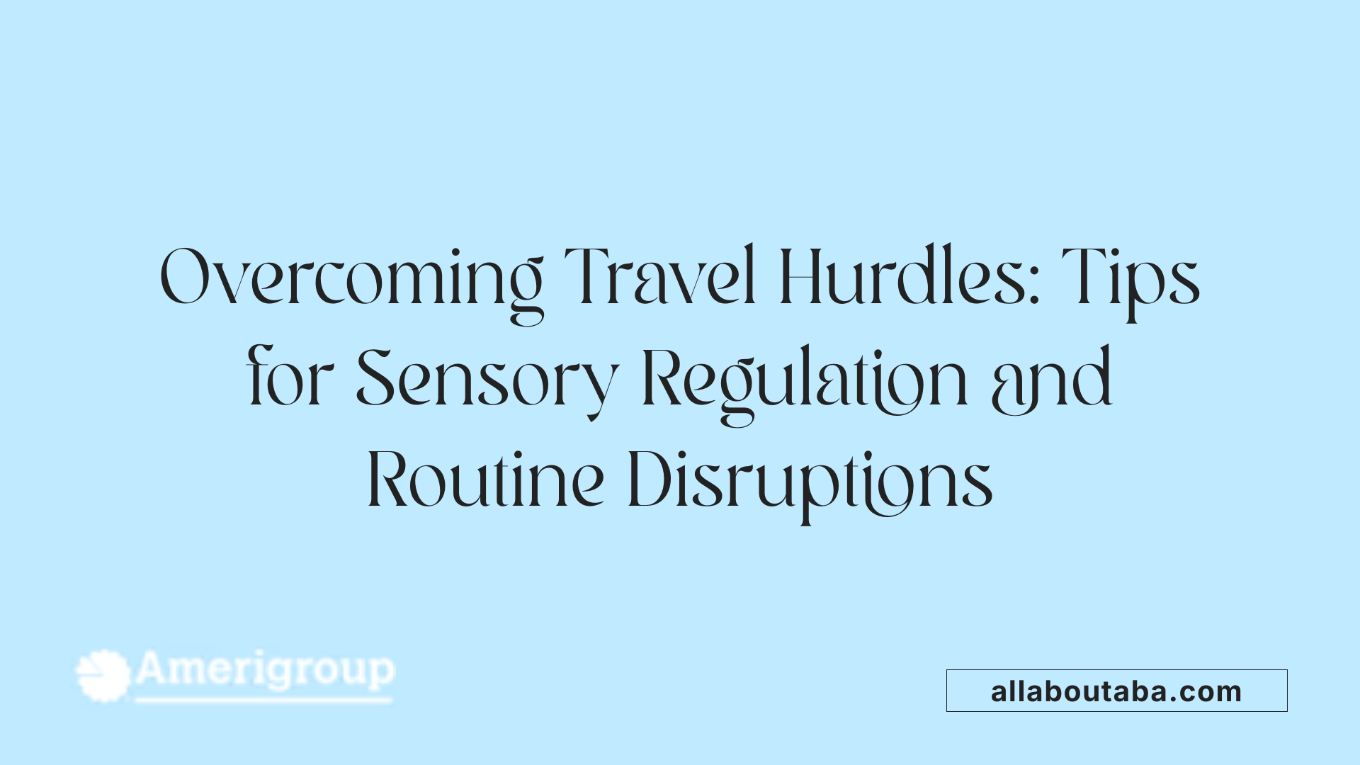 Overcoming Travel Hurdles: Tips for Sensory Regulation and Routine Disruptions