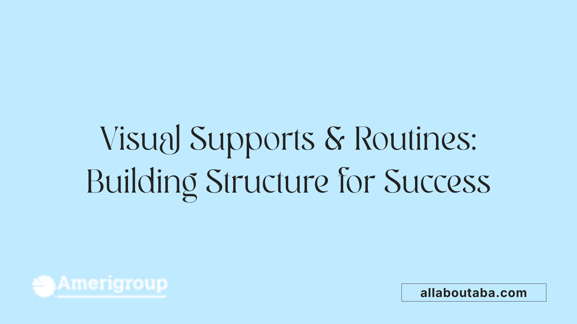Visual Supports &amp; Routines: Building Structure for Success