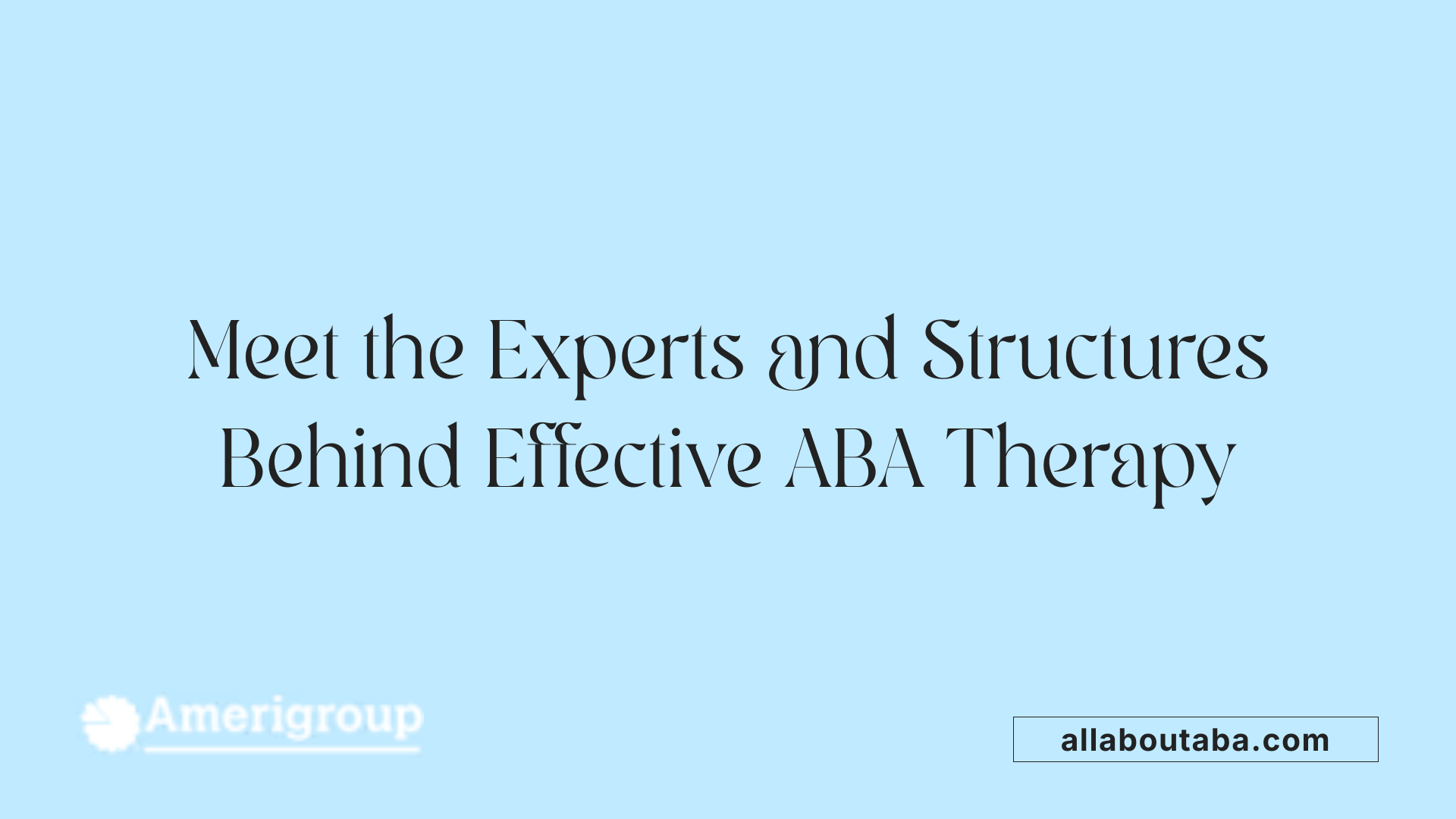 Meet the Experts and Structures Behind Effective ABA Therapy
