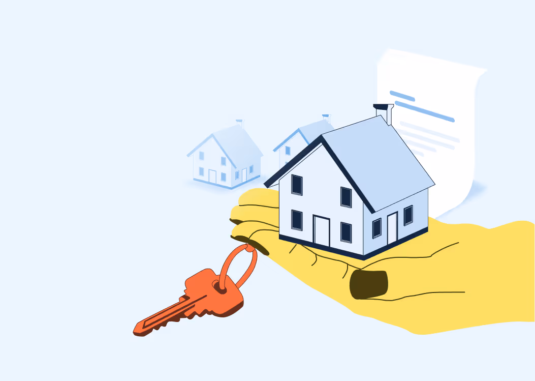 painted hand holding a house