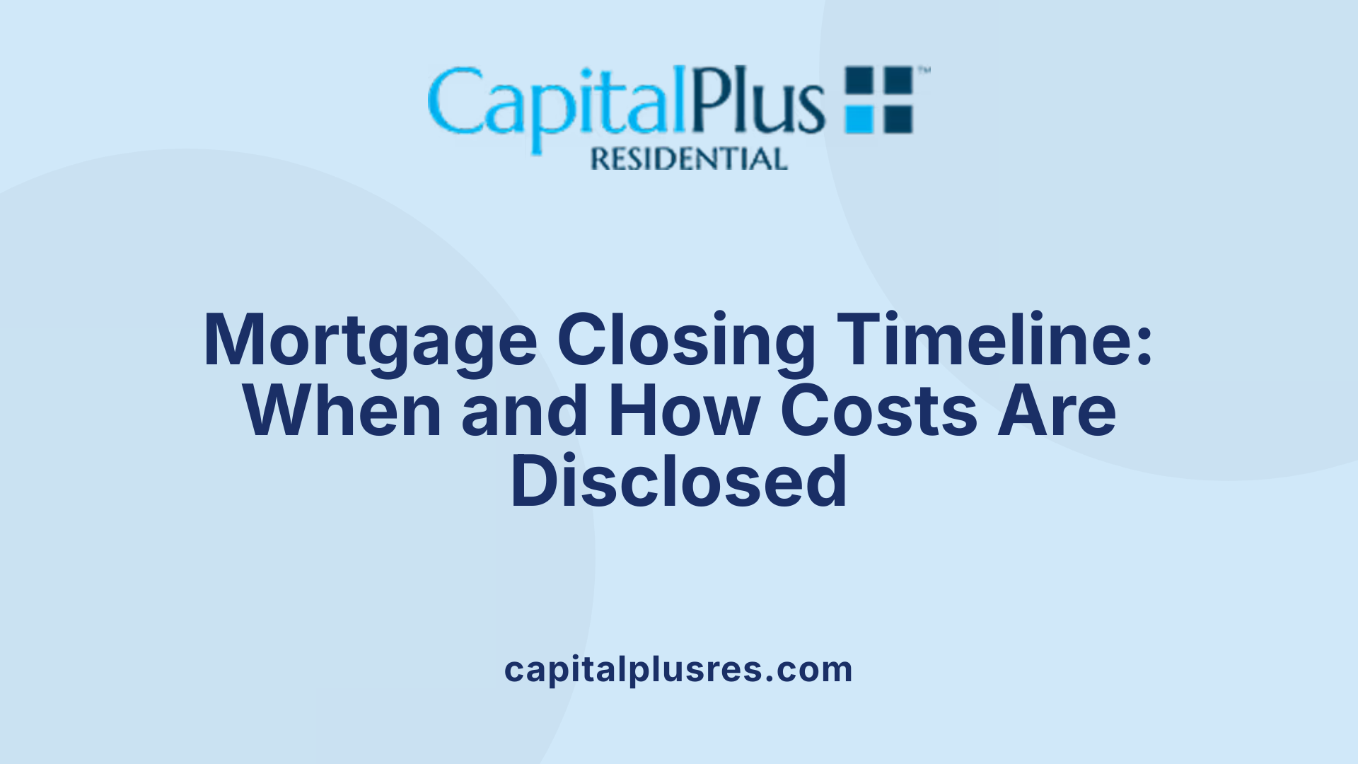 Mortgage Closing Timeline: When and How Costs Are Disclosed