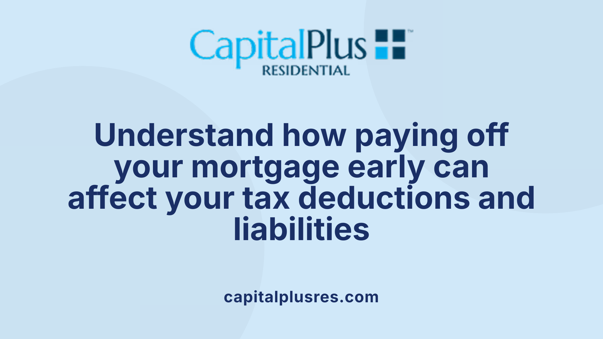 Understand how paying off your mortgage early can affect your tax deductions and liabilities