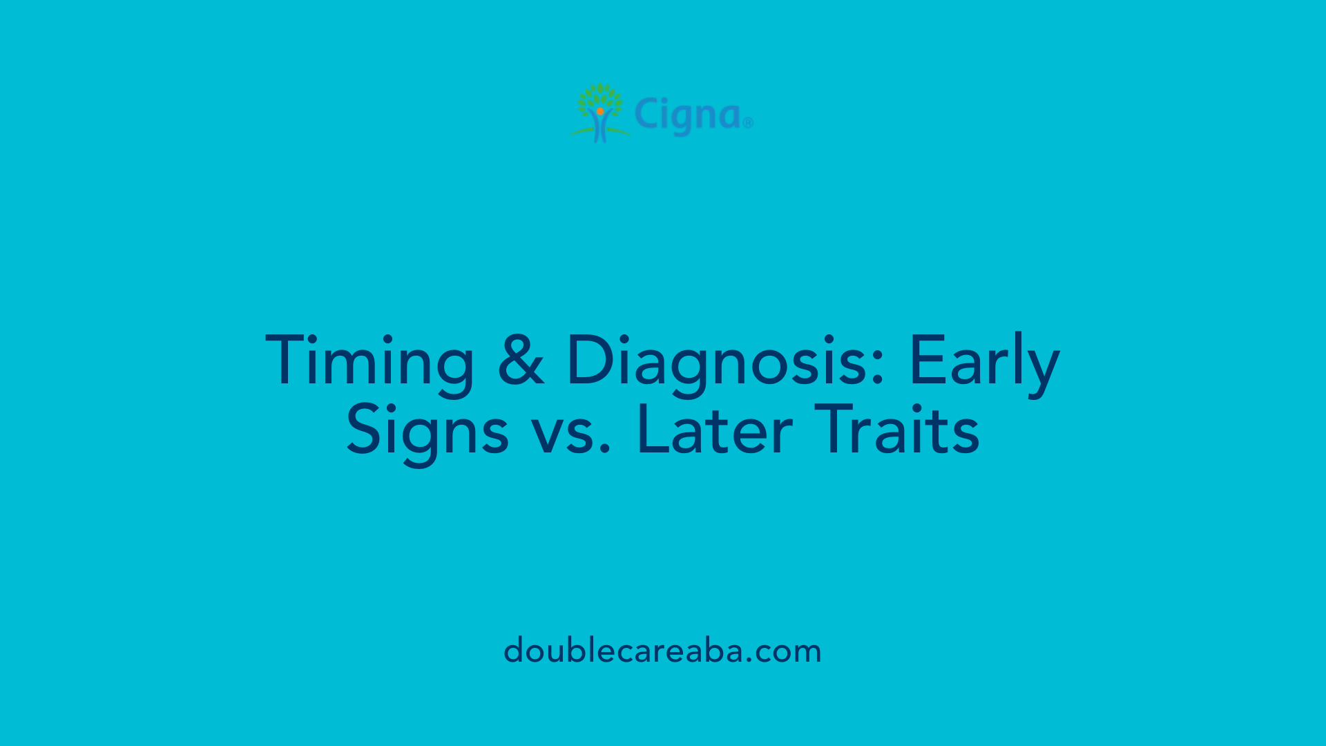 Timing &amp; Diagnosis: Early Signs vs. Later Traits