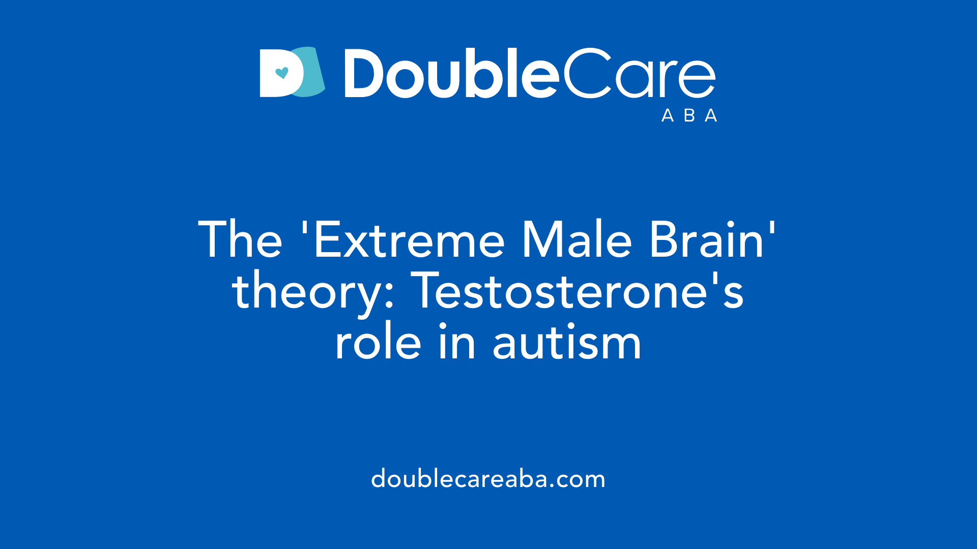 The 'Extreme Male Brain' theory: Testosterone's role in autism