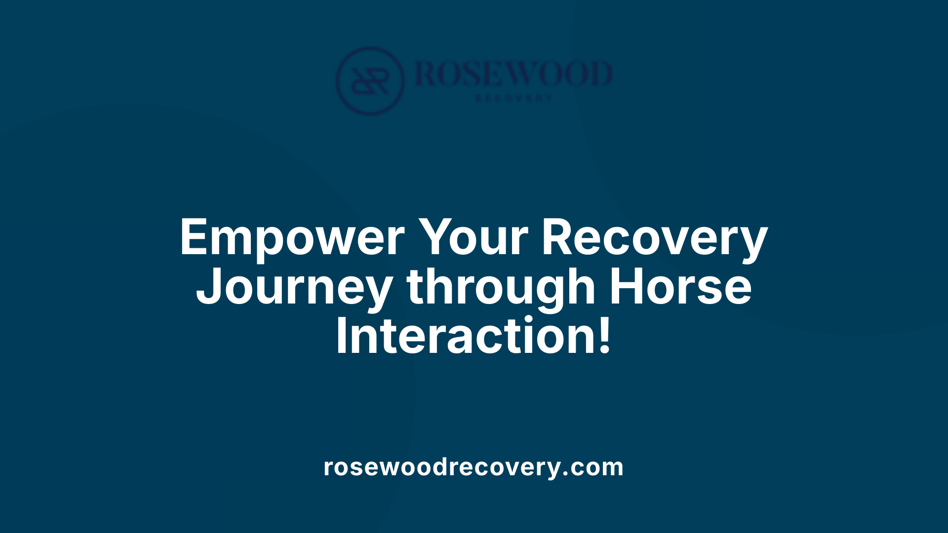 Empower Your Recovery Journey through Horse Interaction!
