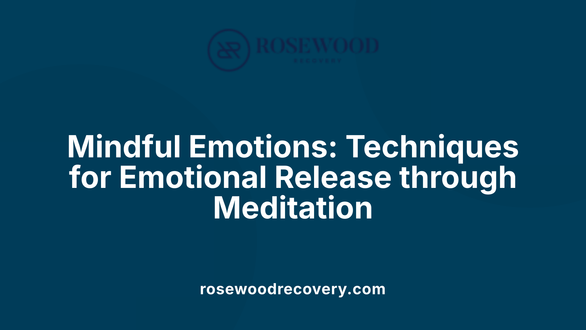 Mindful Emotions: Techniques for Emotional Release through Meditation