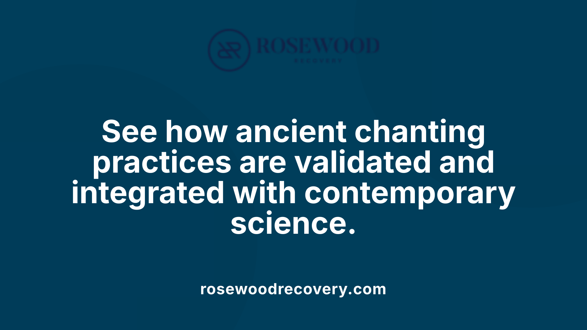 See how ancient chanting practices are validated and integrated with contemporary science.