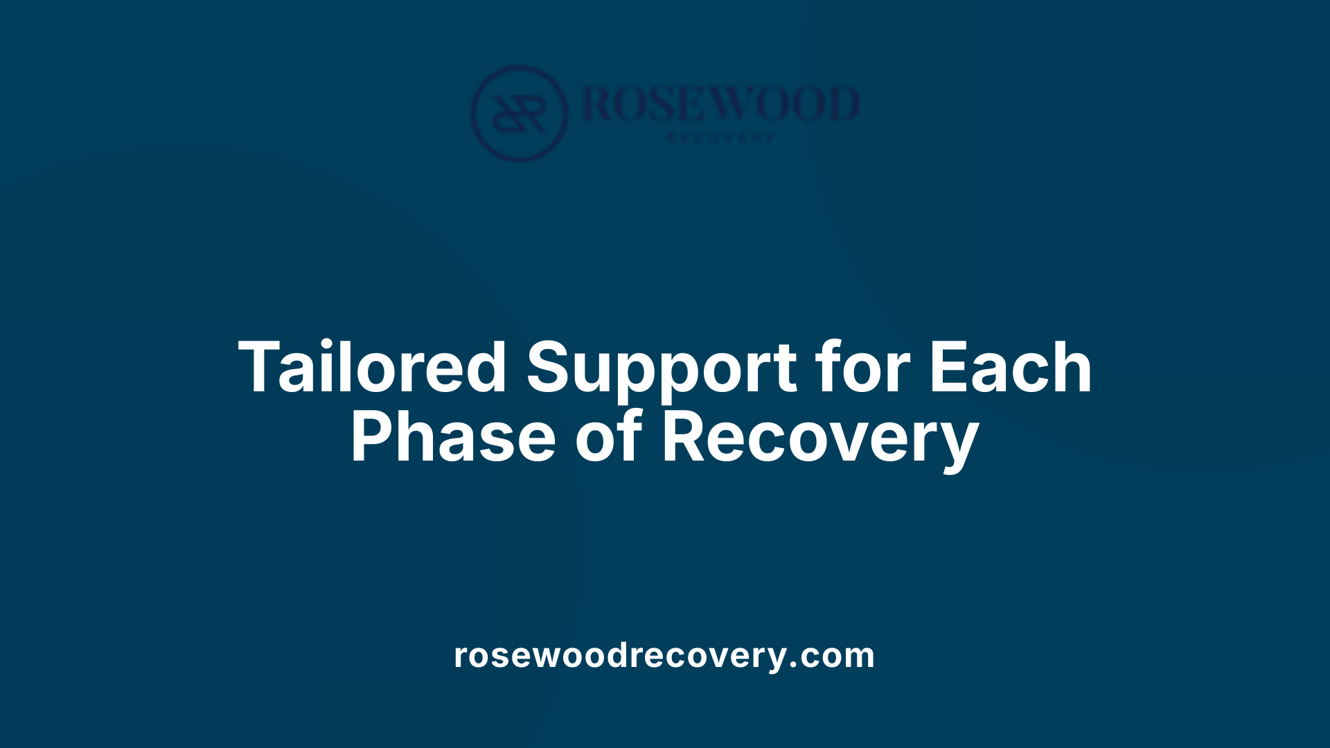 Tailored Support for Each Phase of Recovery