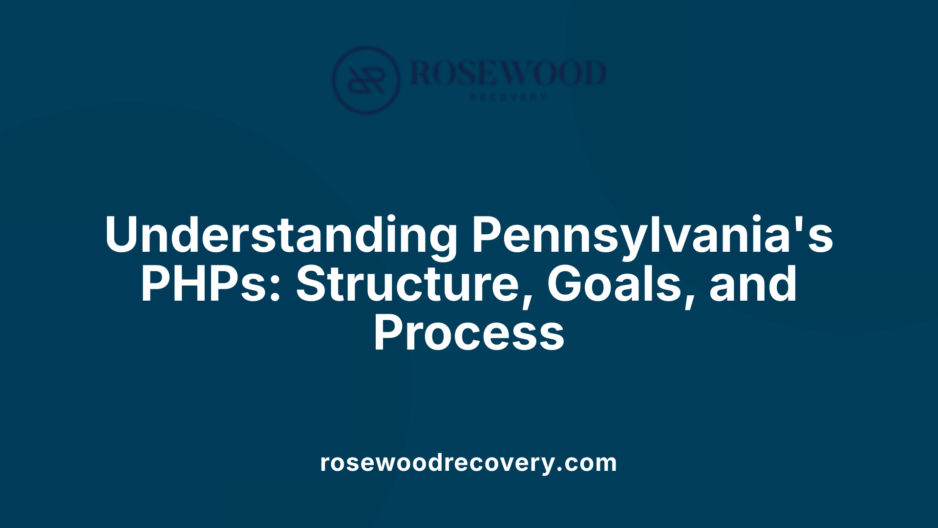 Understanding Pennsylvania's PHPs: Structure, Goals, and Process