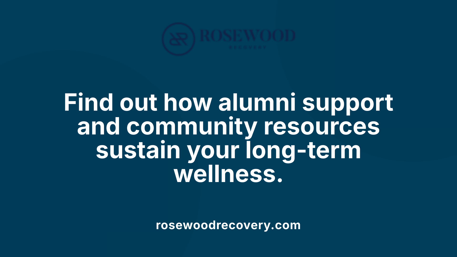 Find out how alumni support and community resources sustain your long-term wellness.