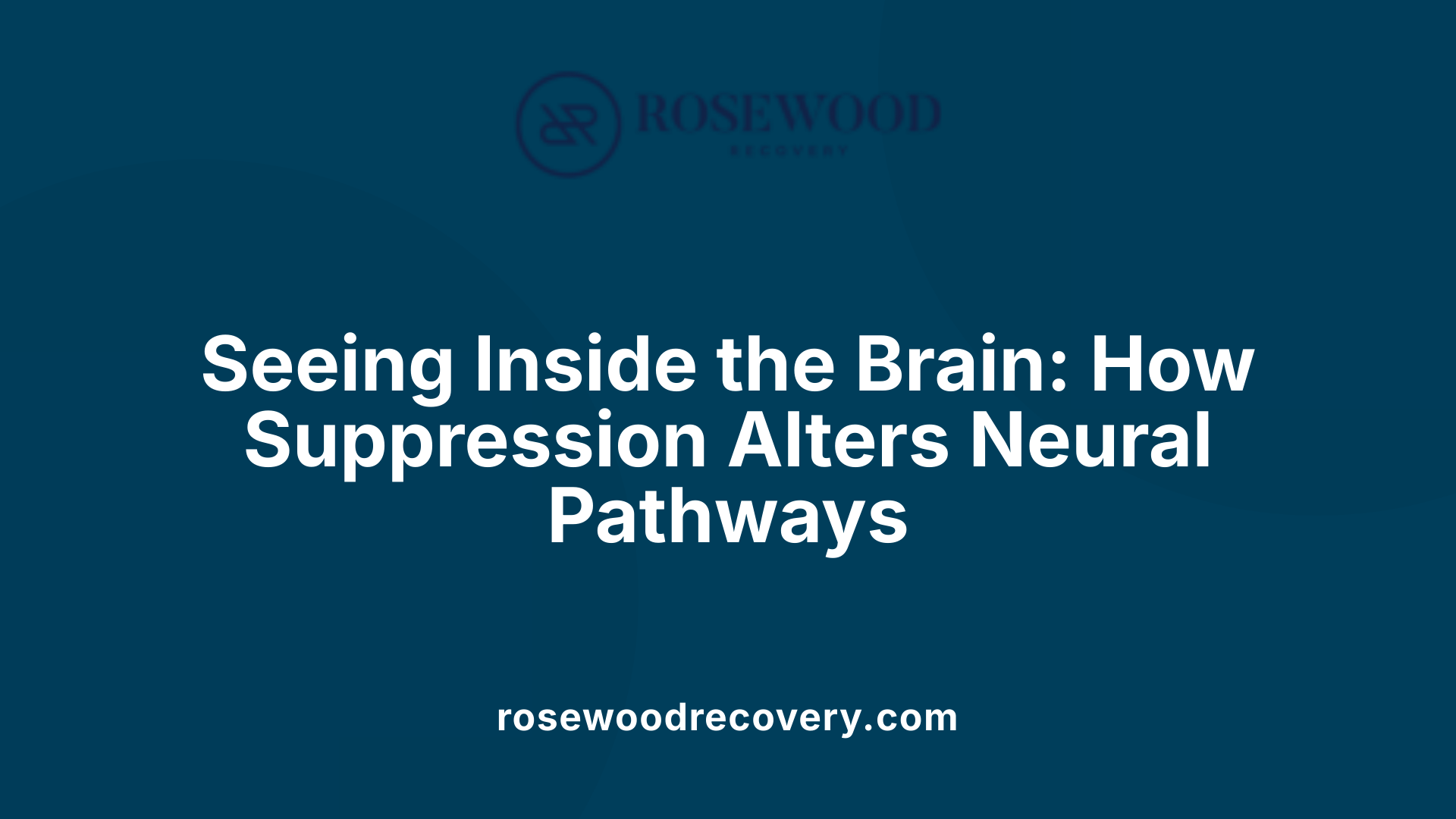 Seeing Inside the Brain: How Suppression Alters Neural Pathways
