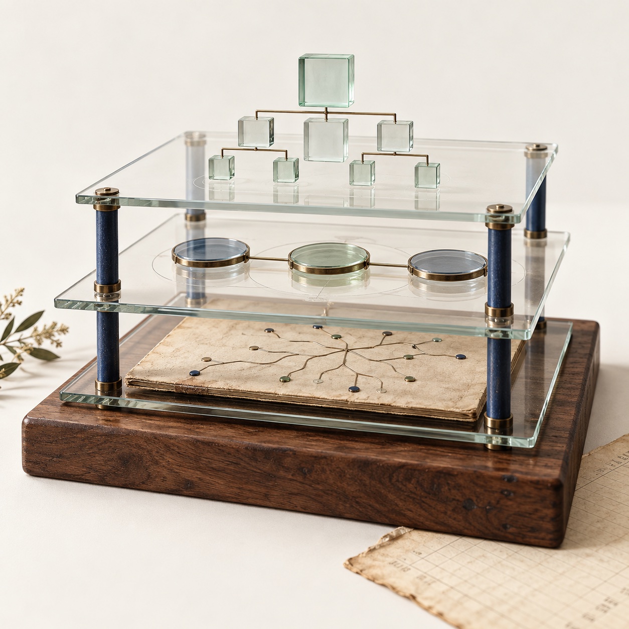 Layered glass architecture connecting family legacy, ownership and the next generation.