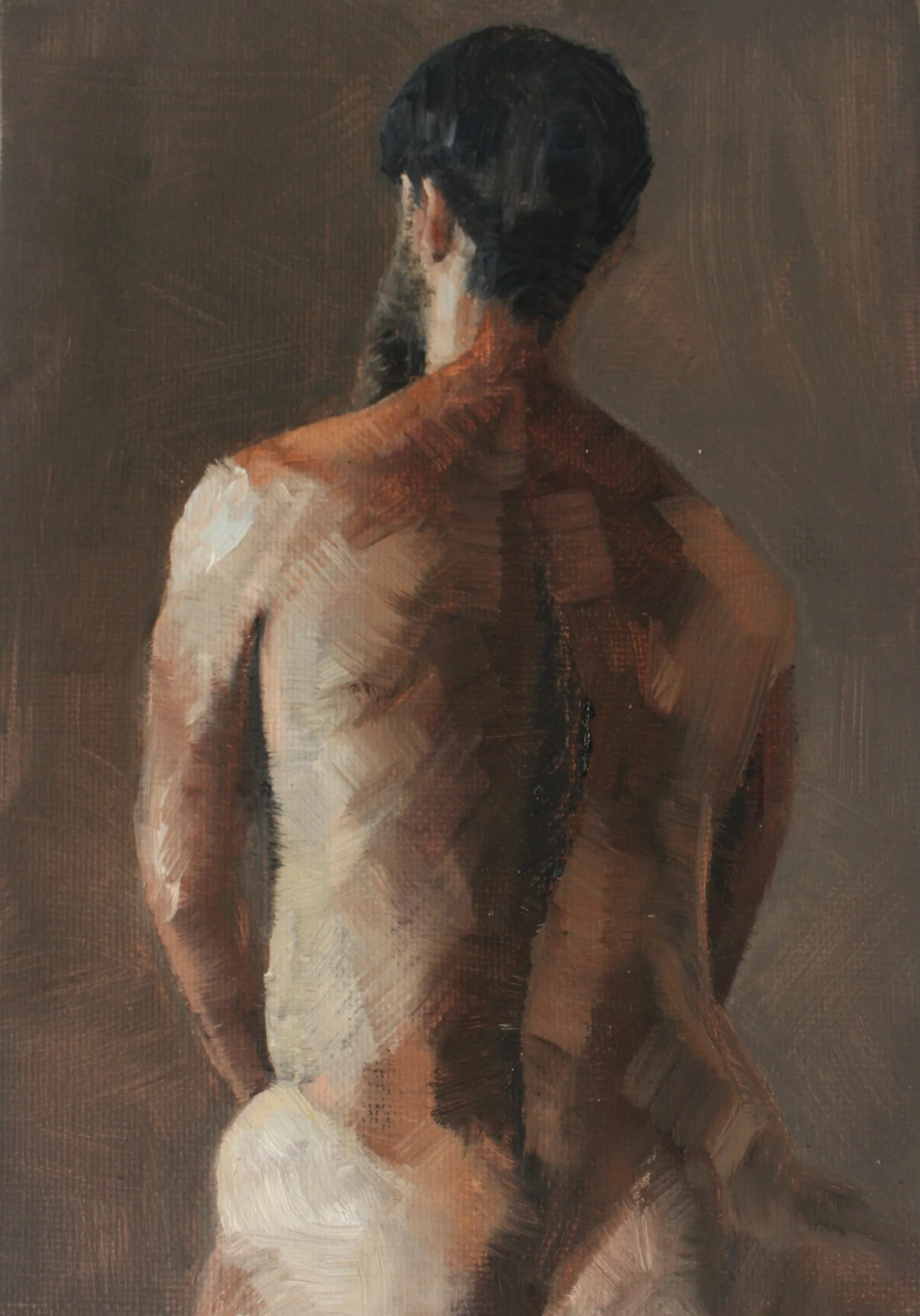 Santi, 2019; oil on canvas, 5"x7"