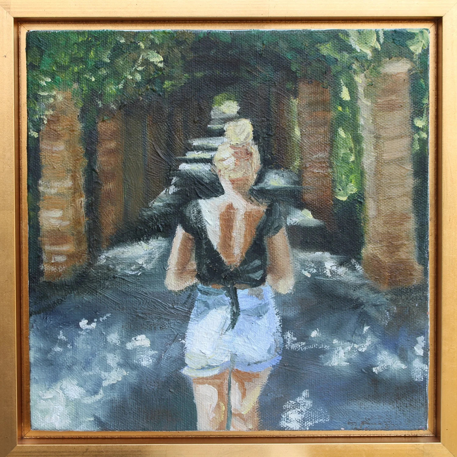 Dapple, 2018; oil on canvas, 10" x 10" - private collection