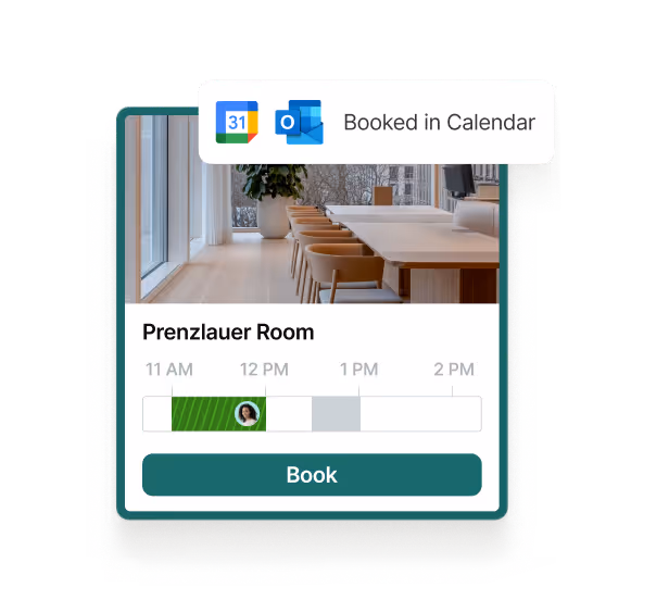 Book meetings from any tool with automatic two-way synchronization