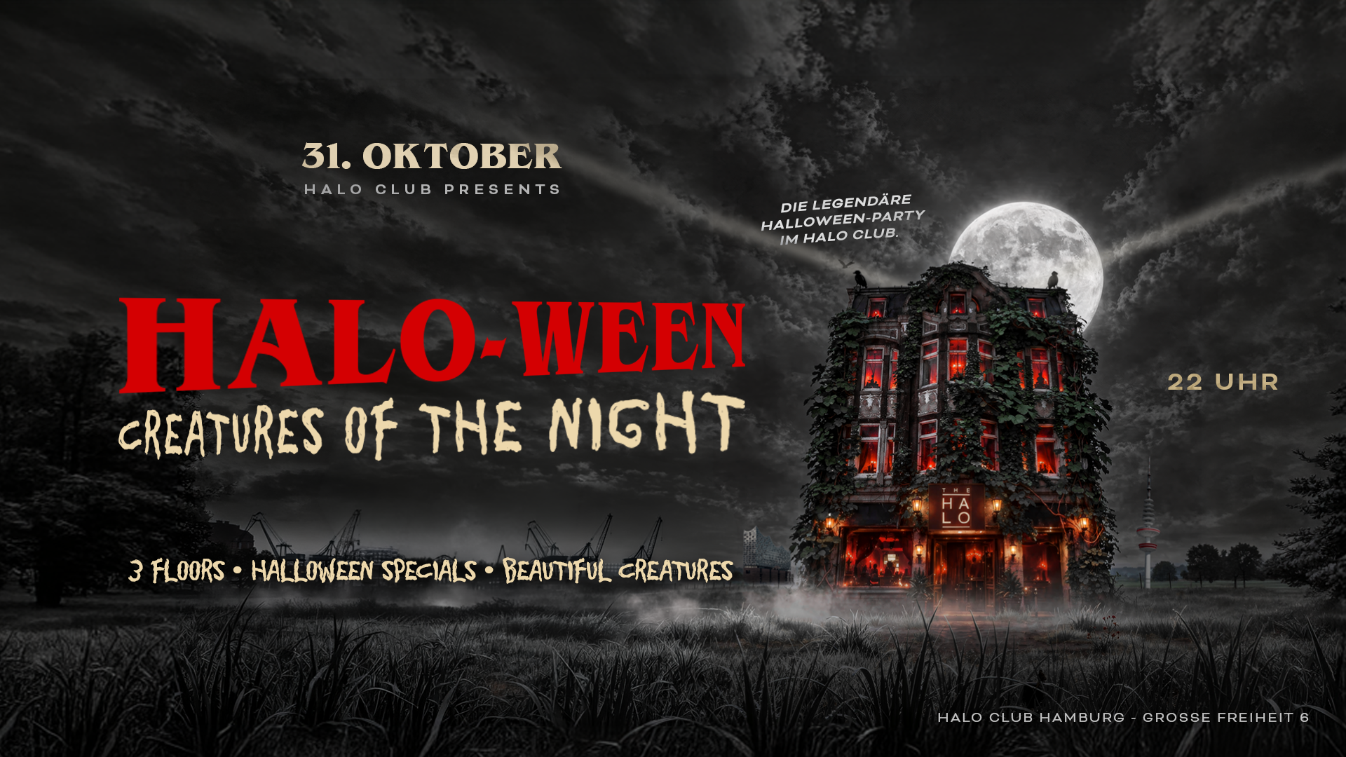 HALO-WEEN 2026 - Creatures Of The Night @ HALO Club
