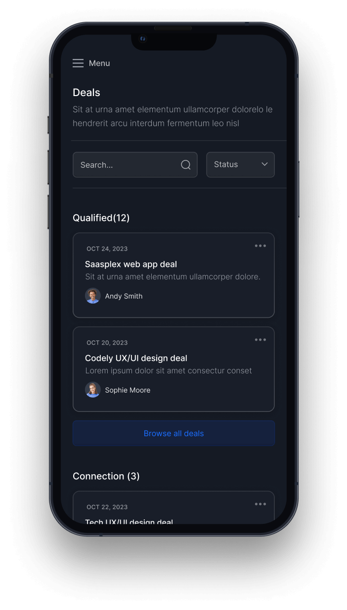 A CRM Platform For Power Users - Dataplus X Webflow Template