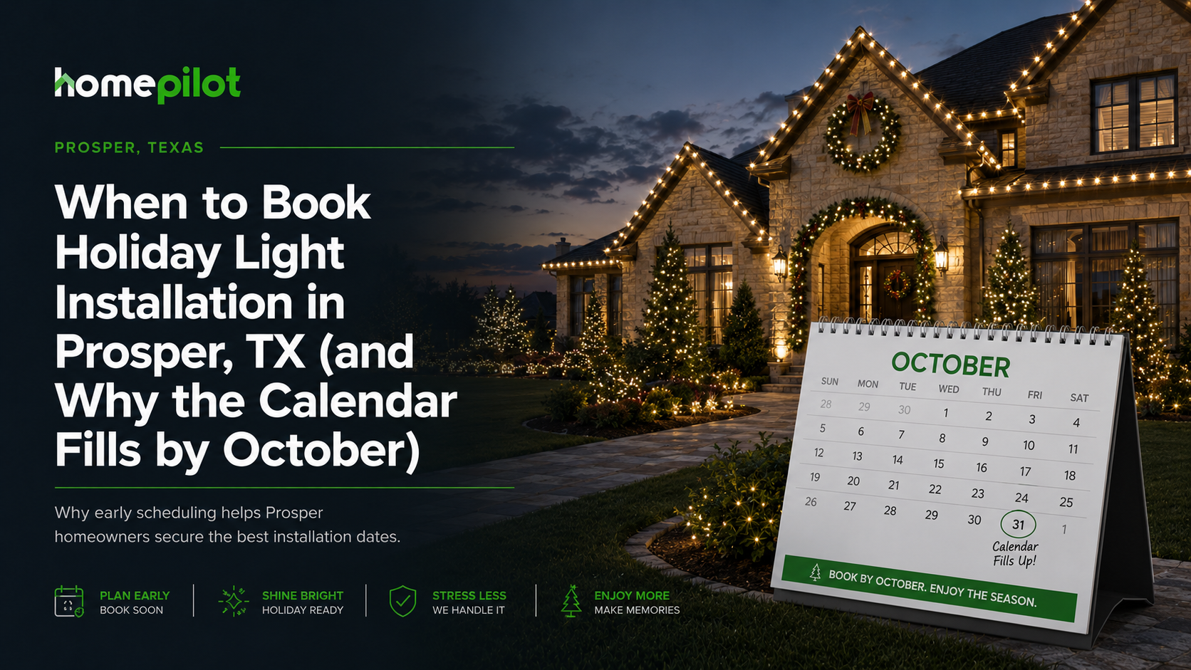 When to Book Holiday Light Installation in Prosper, TX (and Why the Calendar Fills by October)