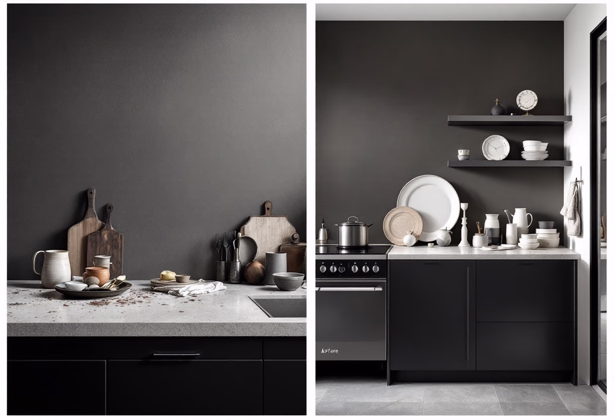 image of various before and after service photographs (for a cleaning service)