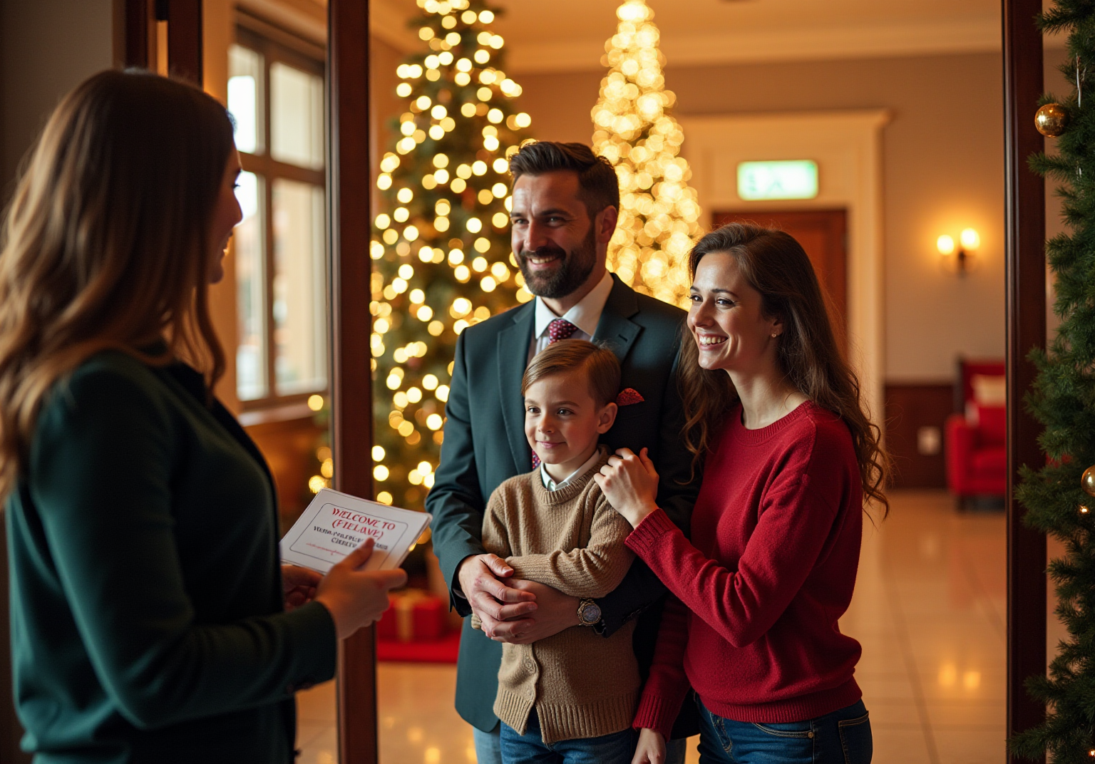 Craft Business Professional Christmas Greetings for Hotel Guests