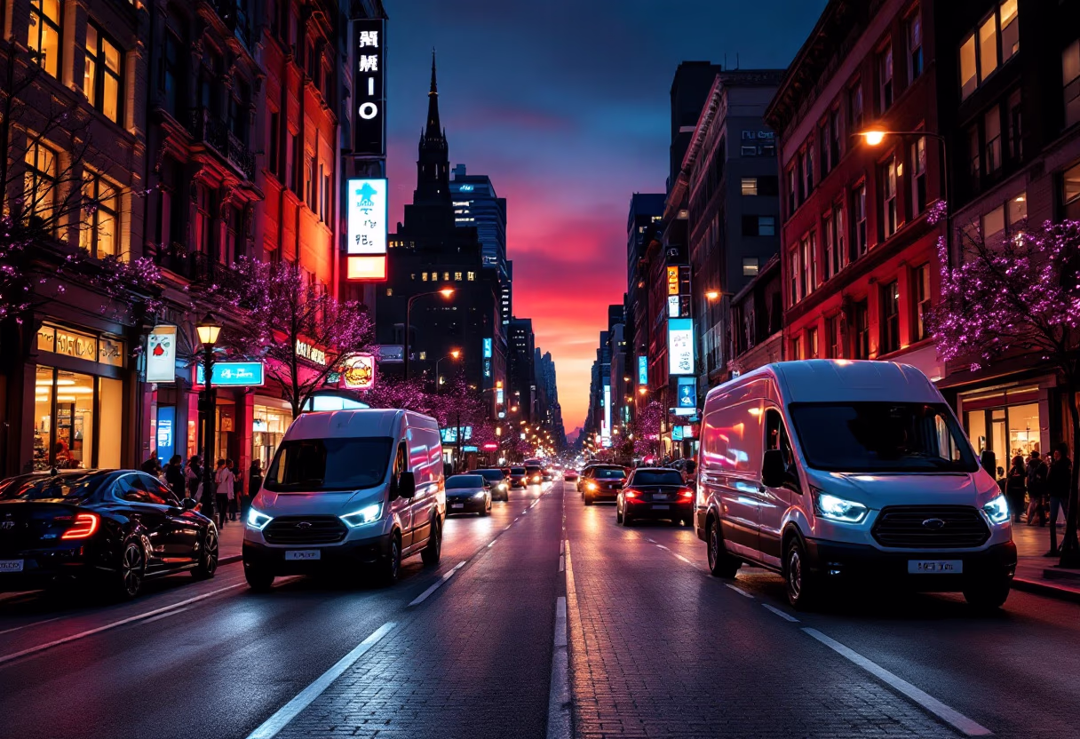 [background image] image of urban street scene (for a courier & delivery service)