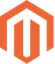 Logo platformy Magento ve tvaru oranžového stylizovaného domu.