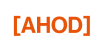 Text reading '[AHOD]' in bold uppercase orange font on a white background.