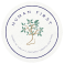 Circular logo with text 'Human First' and a tree with blue leaves and yellow dots.
