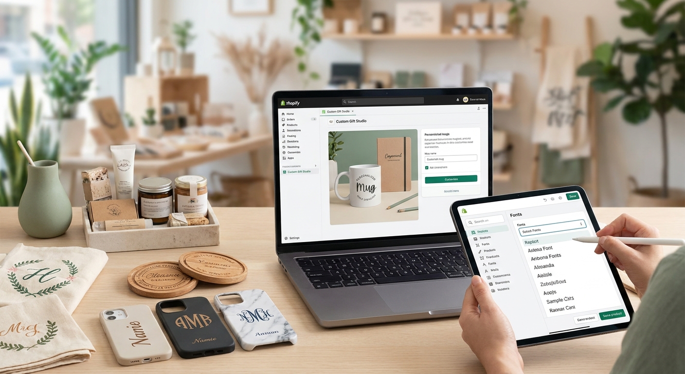 Product personalization app for Shopify gift shops