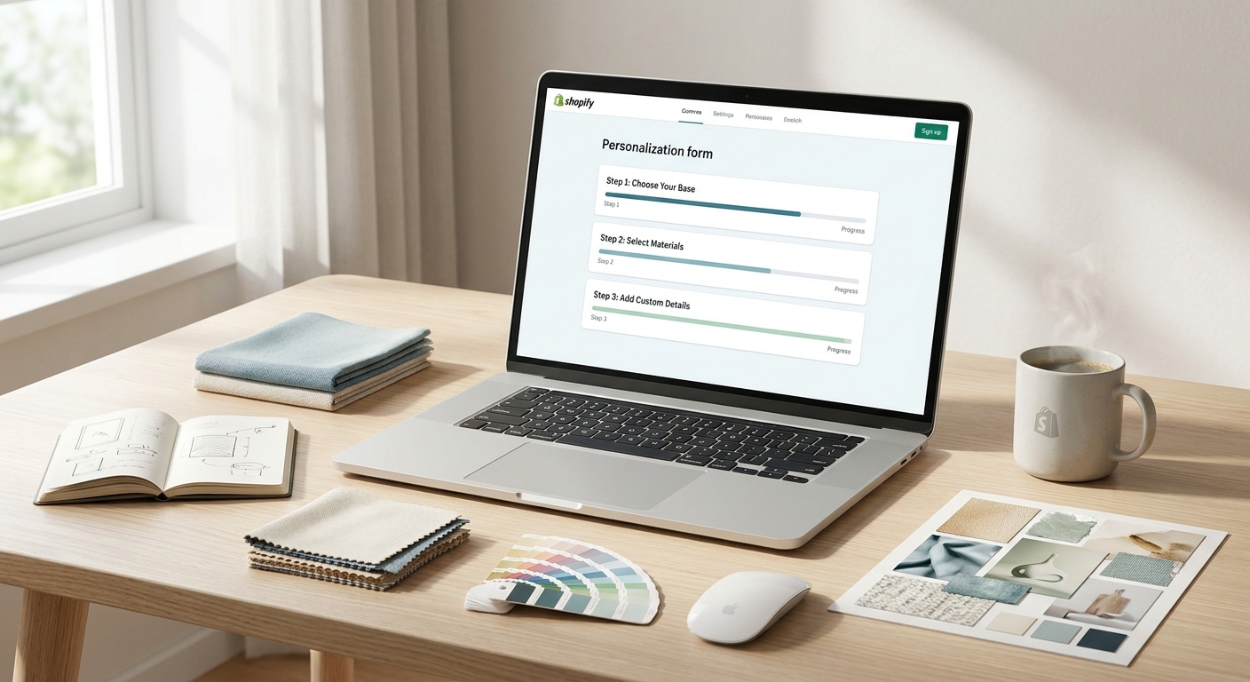 How to add multi-step customization forms on Shopify