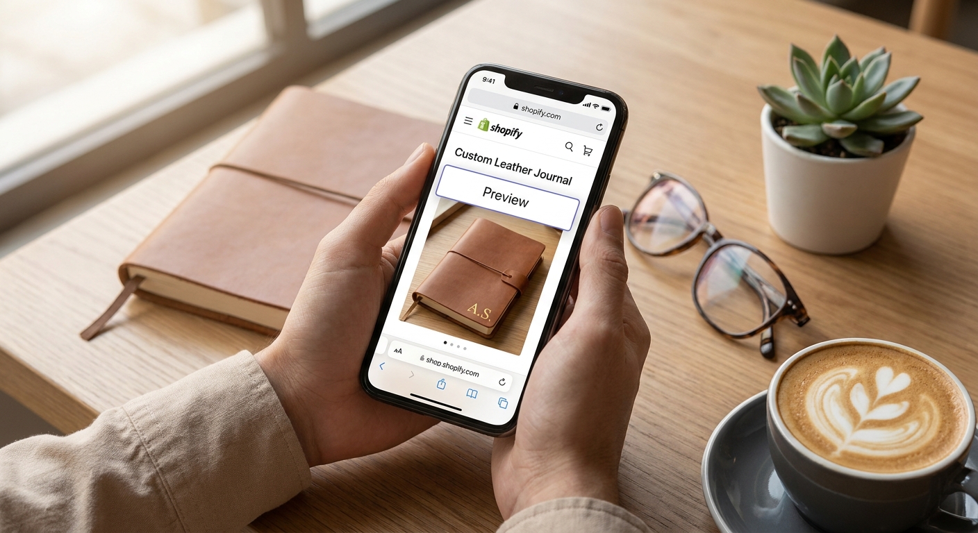 How to preview personalized products on mobile Shopify storefronts
